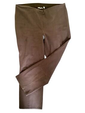 Soft Surroundings Brown Stretch Pull On Chino Trousers